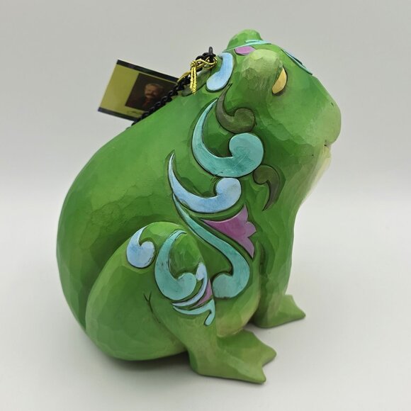 Jim Shore 2015 Outdoor Living Frog Birdhouse Resin w Chain NWT 637243 RETIRED - Picture 8 of 13
